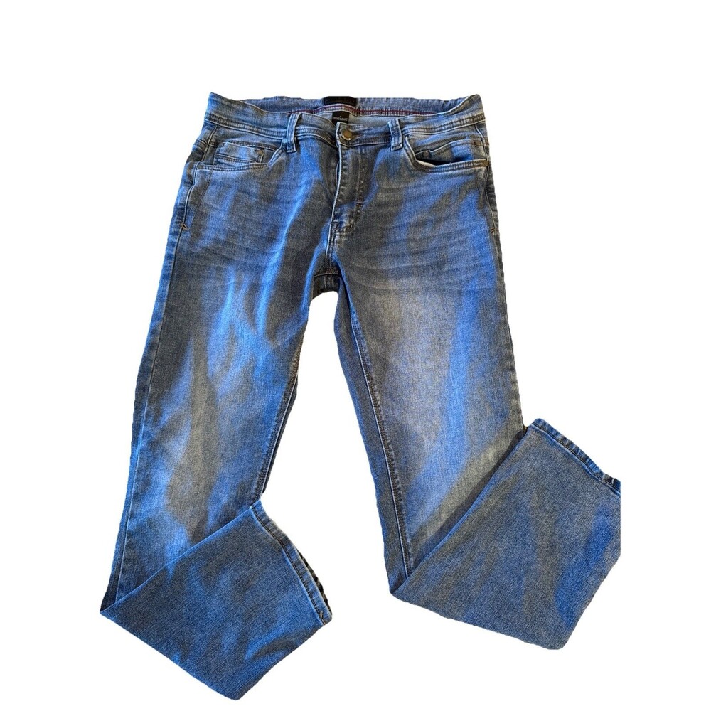 Steves Jeans Men's Light Blue Denim Jeans 32x30 Stretch‎ fit Straight Pants